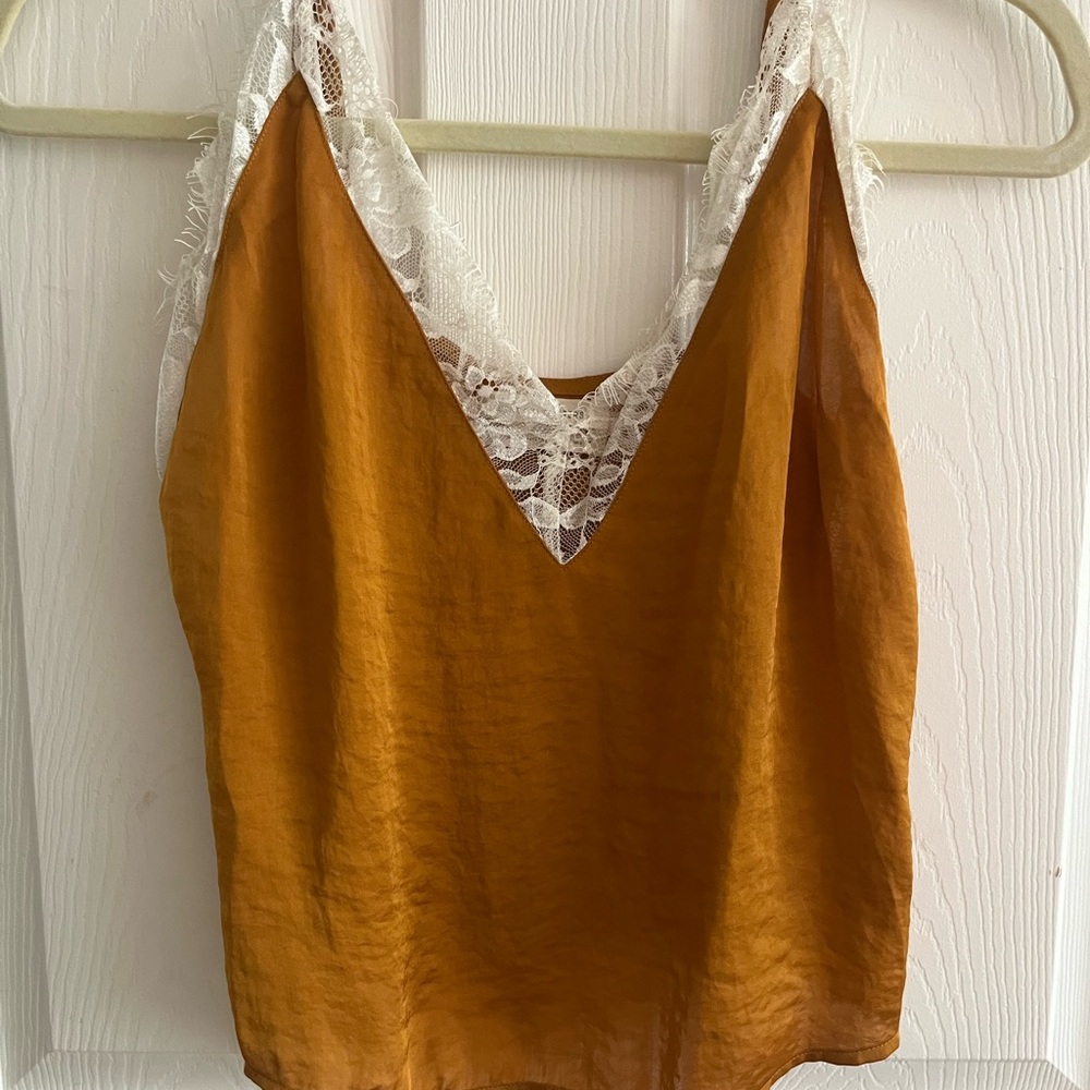 Urban Outfitters Trimmed Mustard Camisole Top
